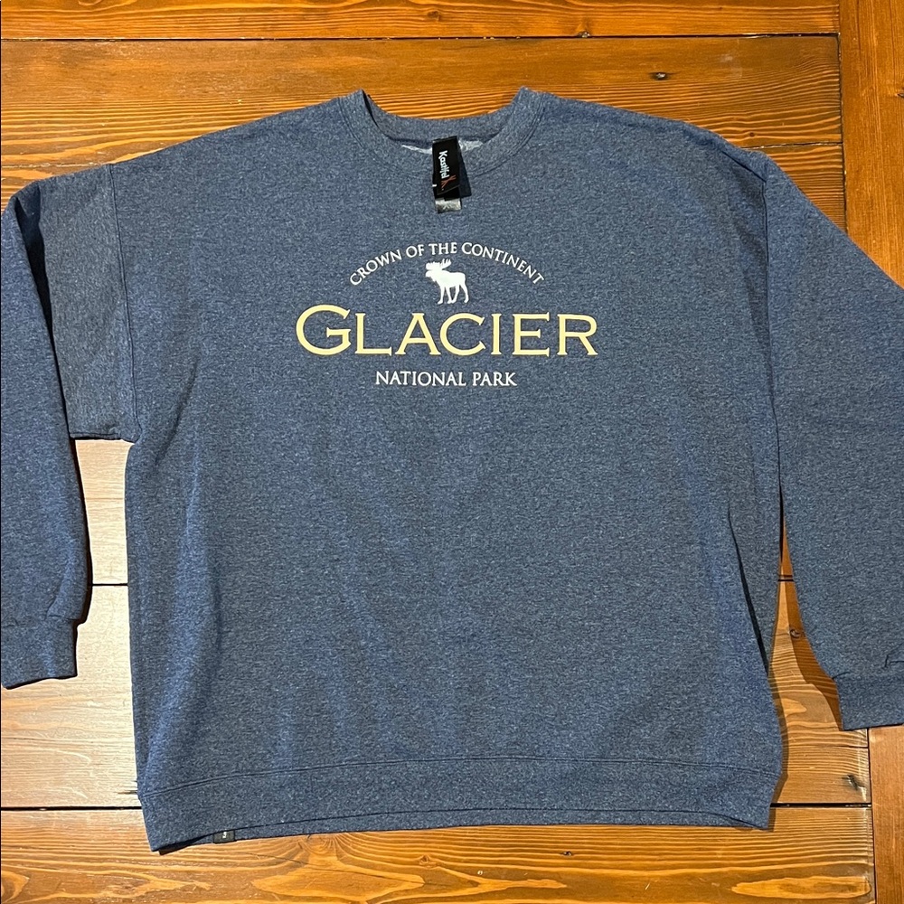Glacier National Park Sweatshirt -  Grey - Size XL